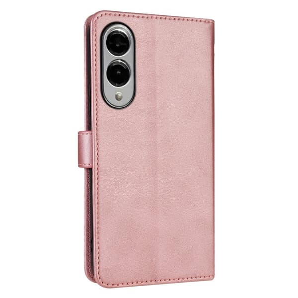 AZNS Samsung Galaxy S25 Edge Plånboksfodral Konstläder - Roséguld