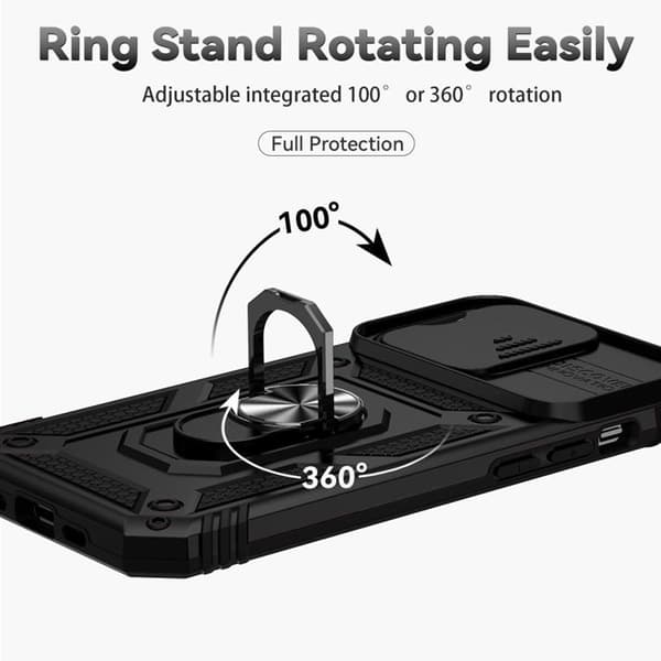 iPhone 14 Pro Skal Ringhållare Kickstand - Svart Svart