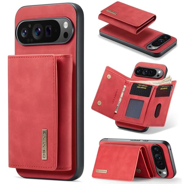 DG.MING M1 Series Mobilskal till Google Pixel 9 Pro XL Kickstand Röd
