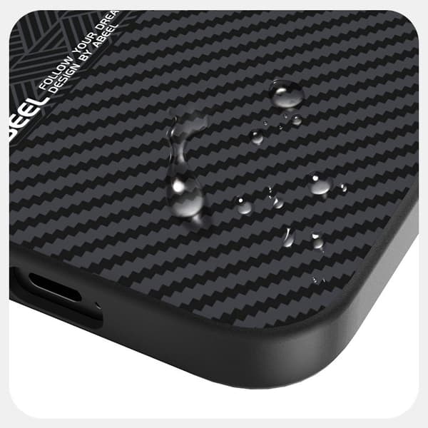 ABEEL Mobilskal till Google Pixel 9a PC TPU Aluminium PU Läder - Textur 1