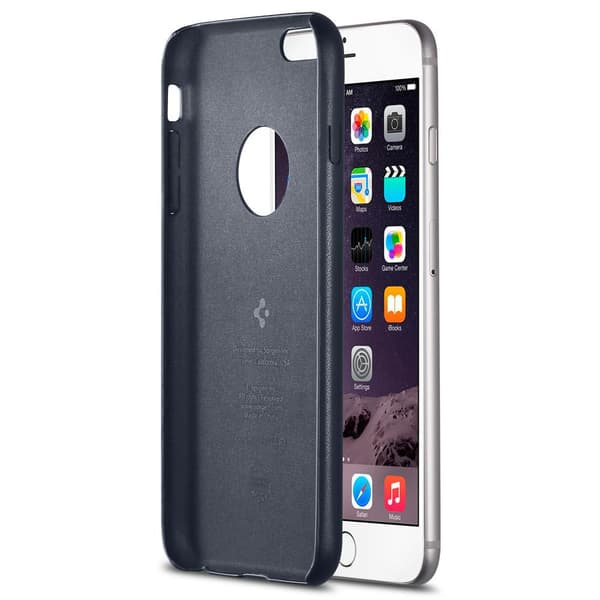 SPIGEN Leather Fit Skal till Apple iPhone 6(S) Plus - Blå Blue