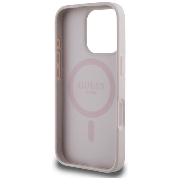 Guess Mobilskal till iPhone 16 Pro MagSafe 4G Circle - Rosa Rosa