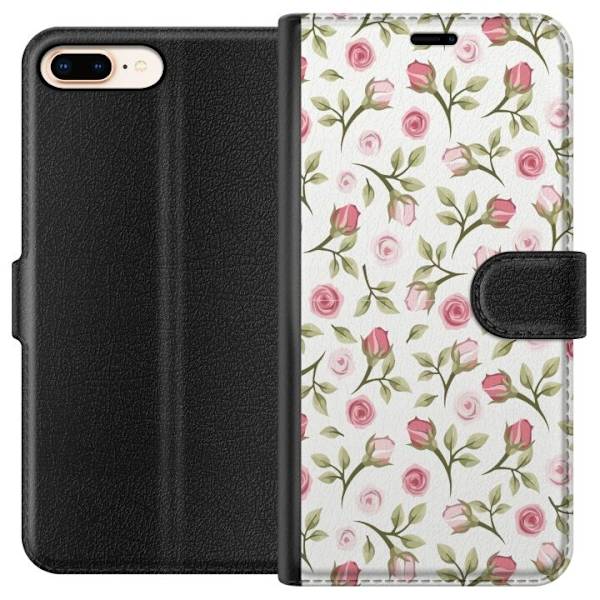 Plånboksfodral till Apple iPhone 7 Plus med Blommigt