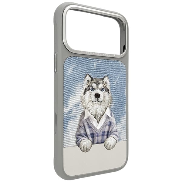 Nimmy Mobilskal För iPhone 17 Pro Max MagSafe Gentle Pets Series Dog Grå
