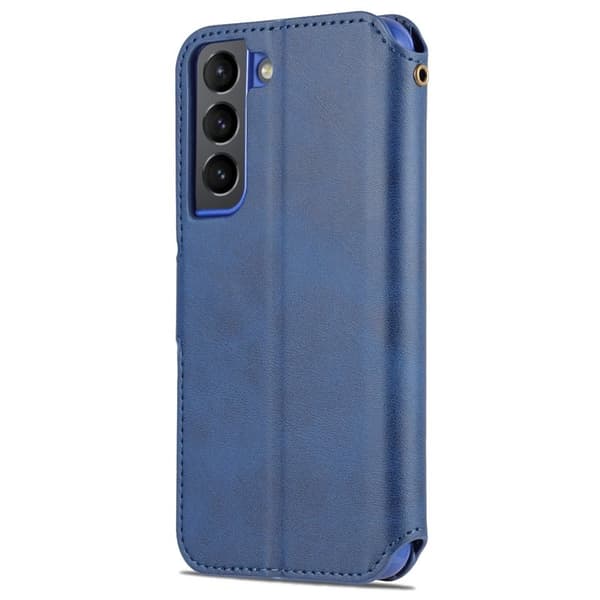 AZNS Samsung Galaxy S22 5G Plånboksfodral Konstläder - Blå