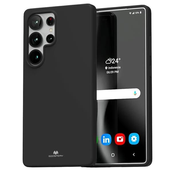 Mercury Telefontaske til Galaxy S25 Ultra Soft - Sort Svart