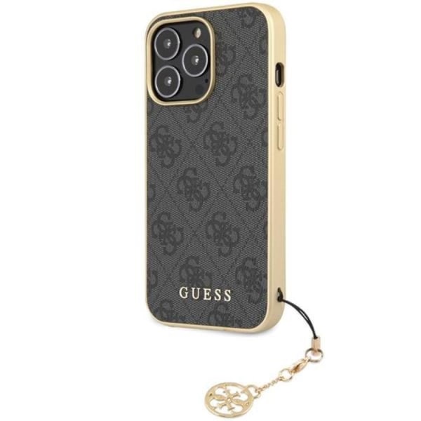 Guess iPhone 14 Pro Mobile Cover 4G Charms Collection - harmaa