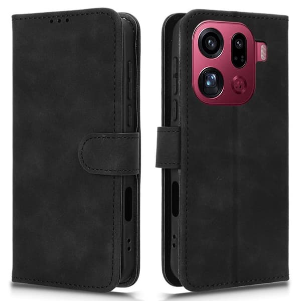 Oppo Find X9 Pro 5G Plånboksfodral Konstläder Skydd - Svart