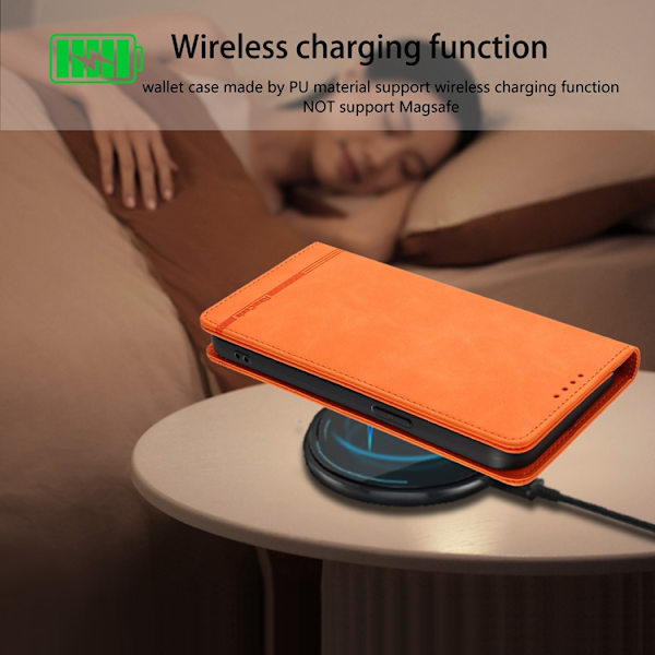 OnePlus 15 Konstläder Plånboksfodral RFID-Skydd Rinacasis Orange