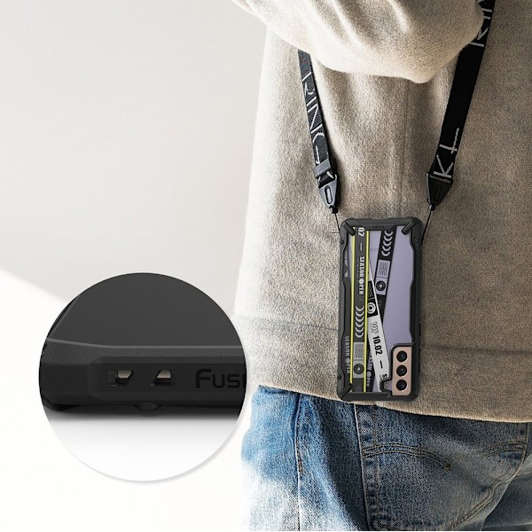 Ringke Fusion X Skal Samsung Galaxy S21 Plus 5G - Svart  Ticket Band Svart
