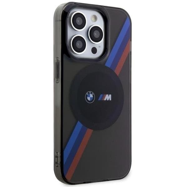 BMW Mobilskal till iPhone 14 Pro Max Magsafe Tricolor Stripes - Grå Grå