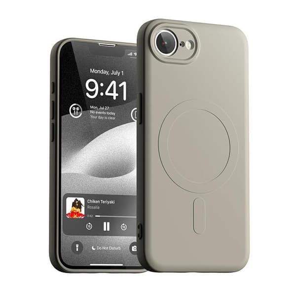 Mercury Mobilskal till iPhone 16e MagSafe Semi-Silikon - Sten Grå