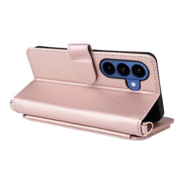 Samsung Galaxy S26 / S26 Pro Plånboksfodral Konstläder - Rosa