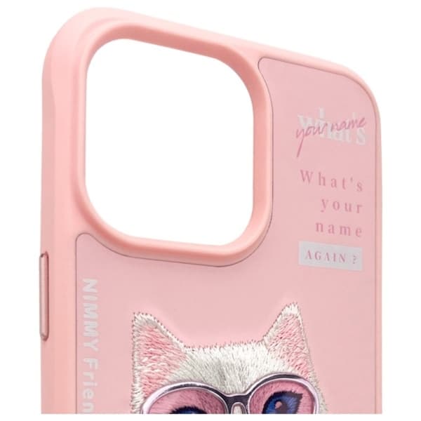 Nimmy Mobilskal till iPhone 15 Pro Max Cool & Cute 2.0 Cat - Rosa Rosa