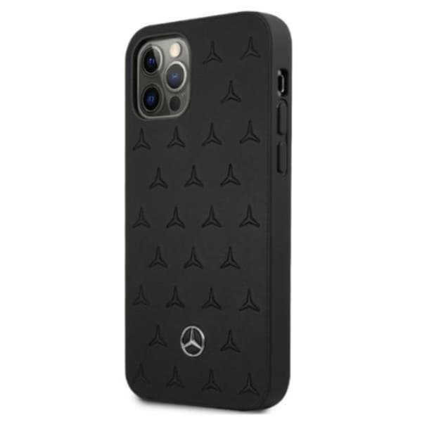 Mercedes iPhone 12 Pro Max Kuori Nahka - Musta Black