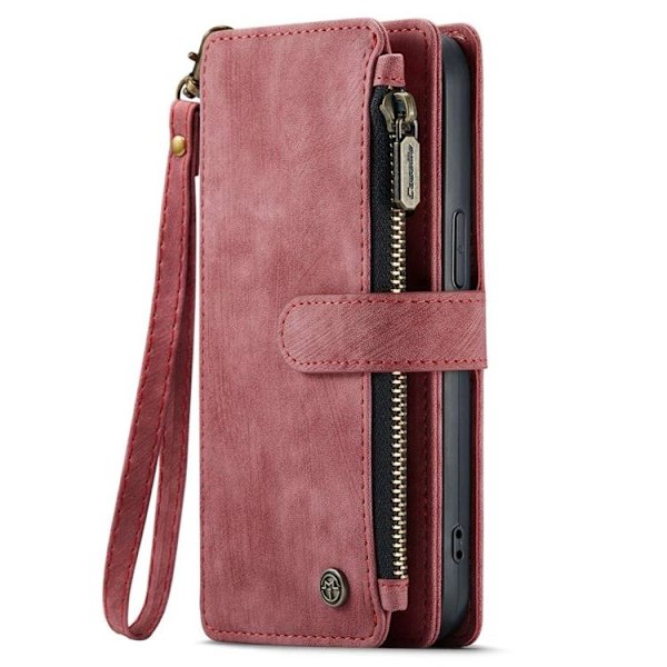CASEME iPhone 14 Pro Plånboksfodral C30 Zipper - Röd