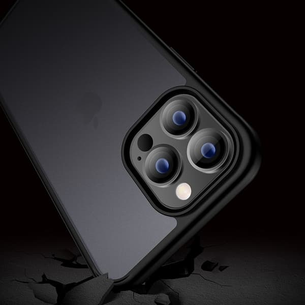 X-LEVEL Mobilskal till iPhone 15 Gummibeläggning Akryl Svart