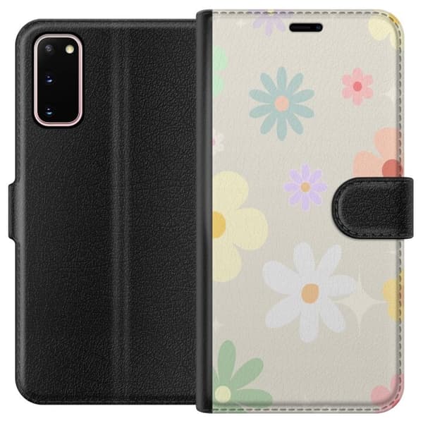 Pung Taske til Samsung Galaxy S20 med Fejende Blomster