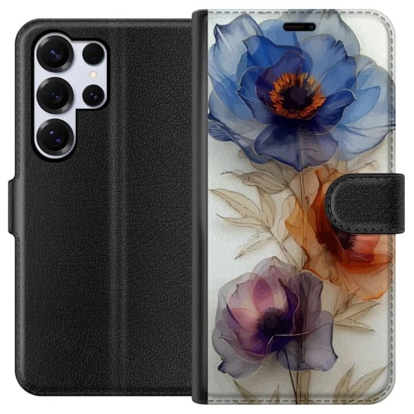 Pung Taske til Samsung Galaxy S25 Ultra med Silke Blomster