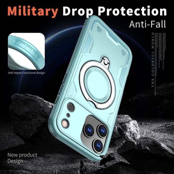 Mobilskal till iPhone 17 Pro Max Plast Militärt Skydd - Blå