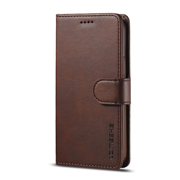 LC.IMEEKE Läder Plånboksfodral iPhone 12 Pro Max - Coffee