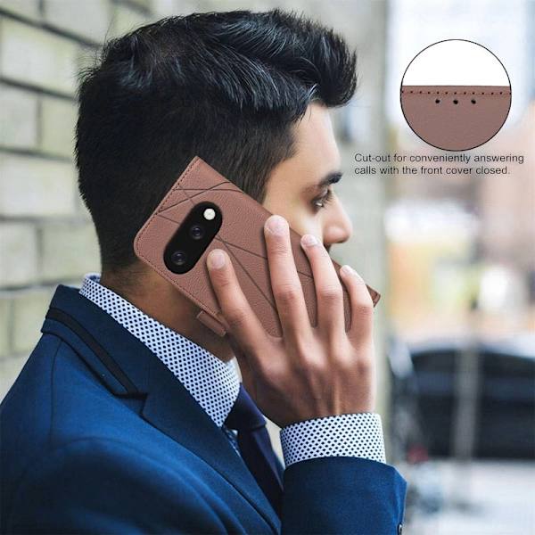 BINFEN Google Pixel 9a Plånboksfodral Konstläder - Brun
