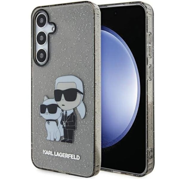 Karl Lagerfeld Galaxy S24 Plus Mobilskal Glitter Karl & Choupette Svart