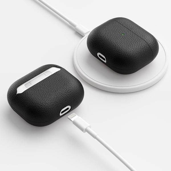 PodSkinz Airpods 3 Skal Artisan Series Läder - Svart Svart