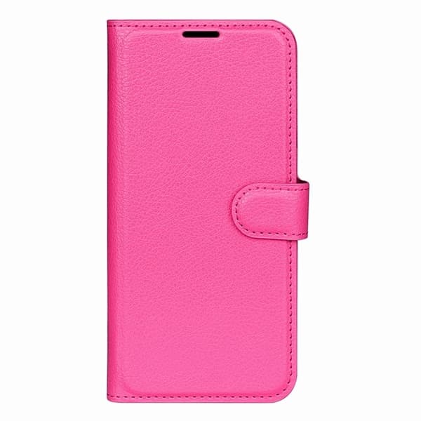 Nothing Phone (3a) Pro Konstläder Plånboksfodral Litchi Texture - Rosa Rosa