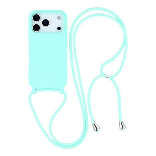 Mobilskal till iPhone 17 Pro TPU Shockproof med Lanyard - Mintgrön Grön