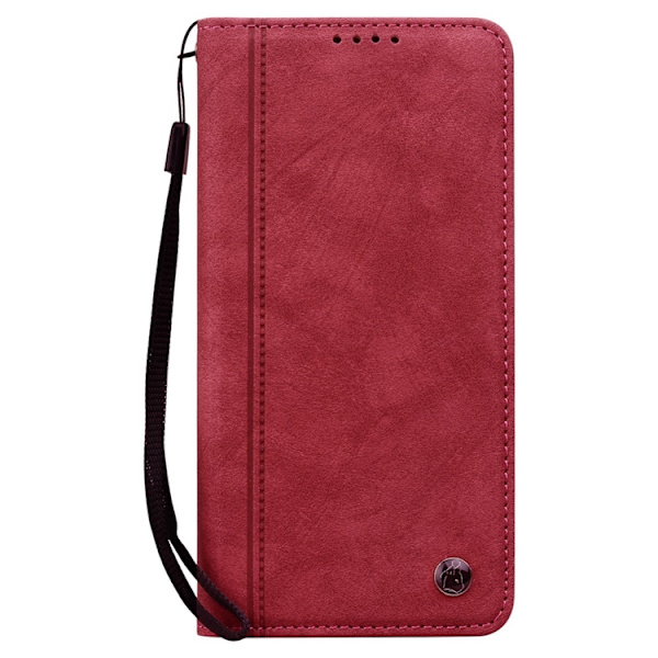 iPhone Air Konstläder Plånboksfodral med Rem Lines Pattern - Röd Röd