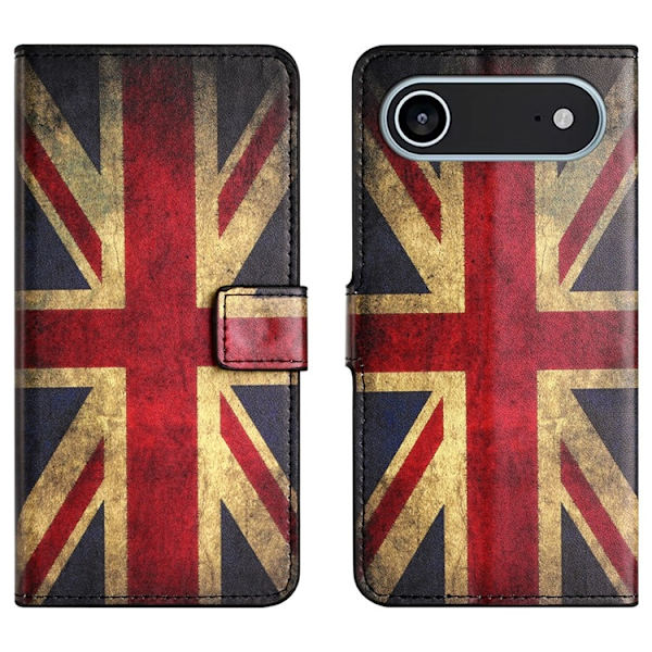 iPhone Air Konstläder Plånboksfodral Pattern Print - Union Jack Röd