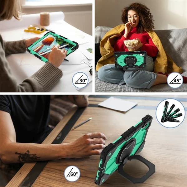Lenovo M11/Idea Tab Mobilskal Silikon Kickstand Grön