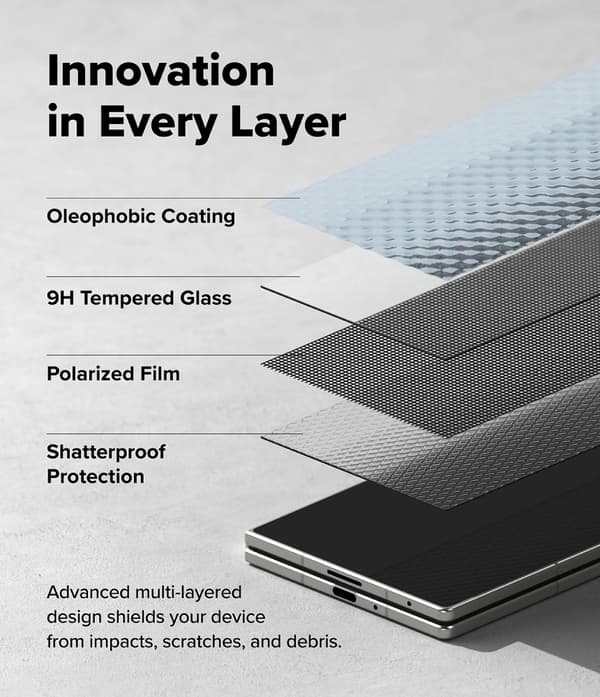 [2-Pack] Ringke Galaxy Z Fold 8 Ultra Skärmskydd Härdat Glas Privacy