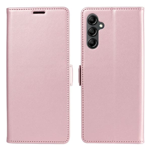 Samsung Galaxy A55 5G Plånboksfodral Magnetlås RFID Skydd Konstläder - Rosa