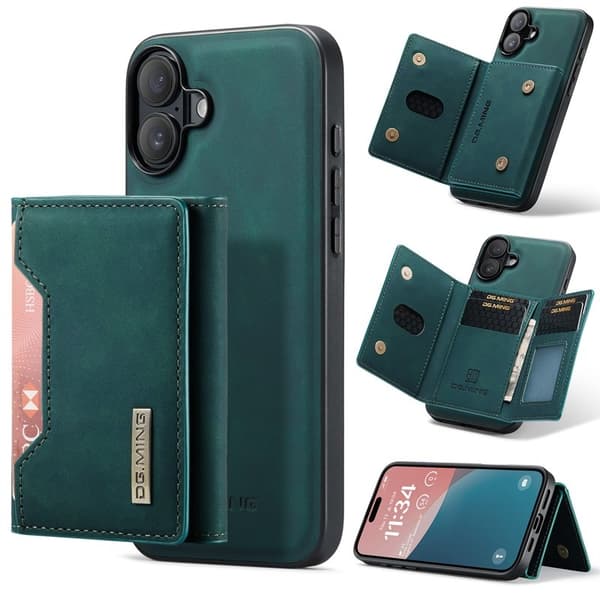 DG.MING M2 Series Mobilskal till iPhone 17 PU + PC + TPU - Grön