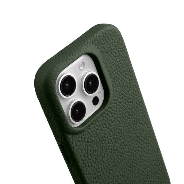 MELKCO Mobilskal till iPhone 16 Pro Max Magnetiskt Äkta Läder Grön