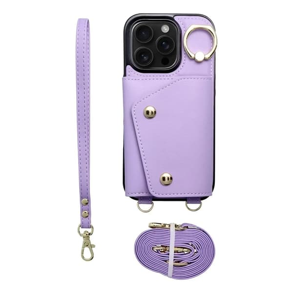 Telefontaske til iPhone 16e Wonder kortholder - Lilla Lila