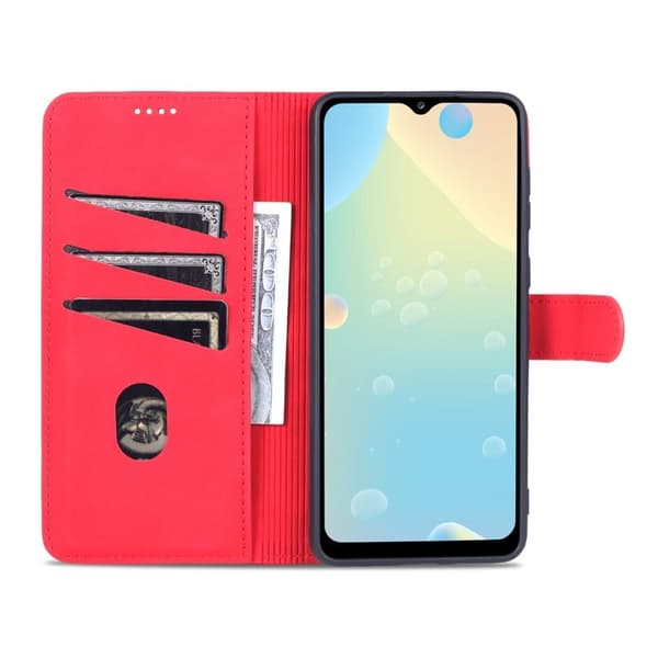 AZNS Samsung Galaxy A53 5G Plånboksfodral Konstläder - Röd