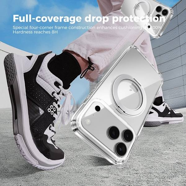 ABEEL Q-LUCK Mobilskal till iPhone 17 Pro Max Shockproof Silver