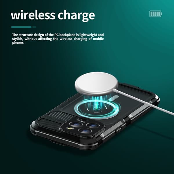 SHELLBOX M Series Mobilskal till iPhone 15 Pro Vattentät MagSafe Svart