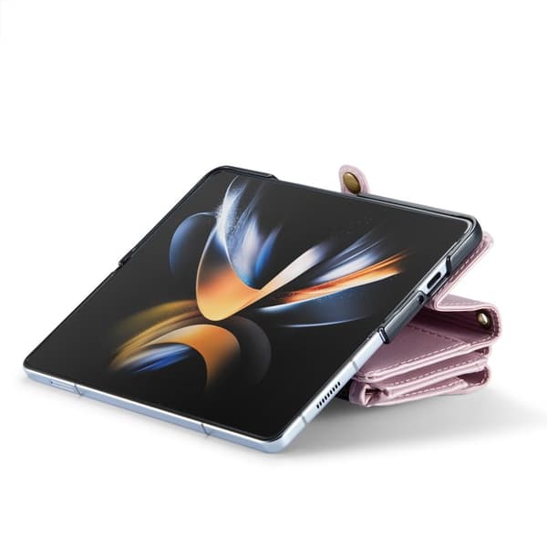 CASEME Plånboksfodral Konstläder för Samsung Galaxy Z Fold4 5G - Rosa