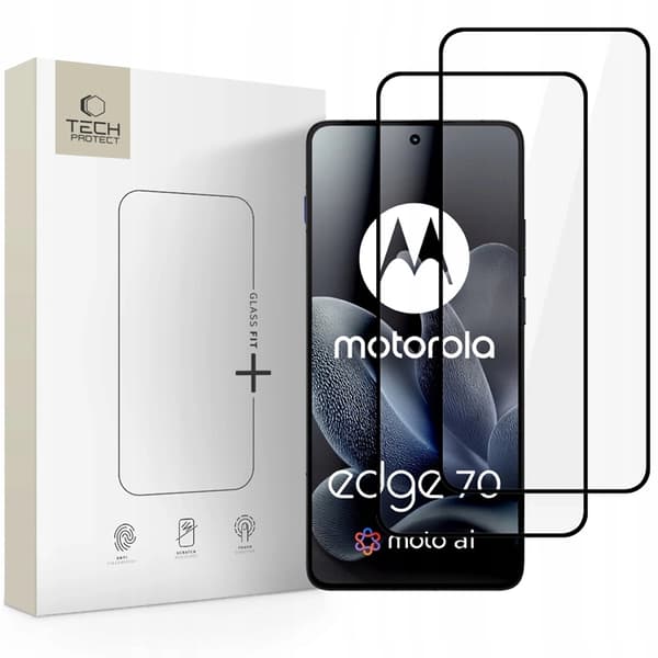[2-Pack] Tech-Protect Härdat glas Skärmskydd För Motorola Edge 70 - Svart