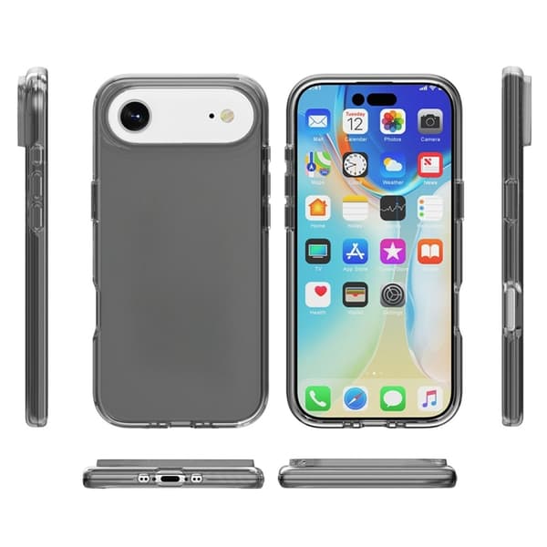 AMORUS Mobilskal till iPhone Air Shockproof - Clear Svart Svart