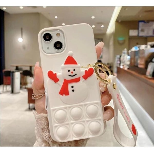 SnowMan Silicone Skal iPhone X / XS - Vit Vit