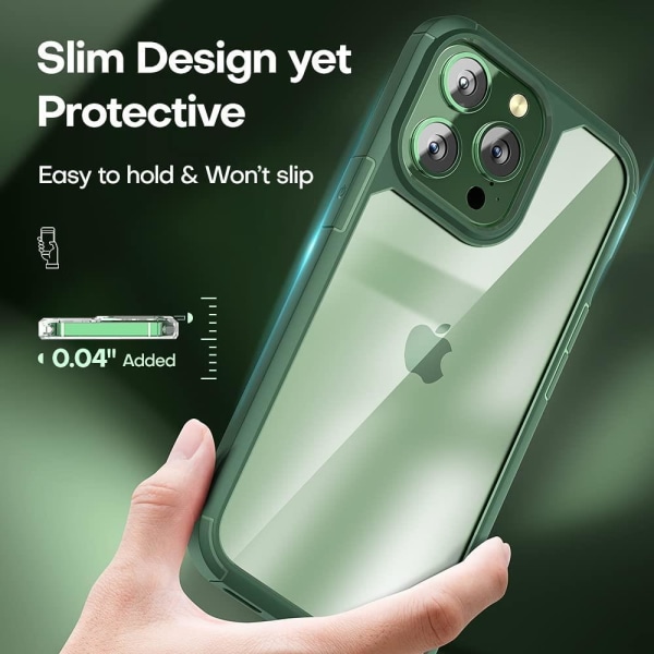 [6in1] BOOM iPhone 14 Pro Max Cover, Kameralinsebeskyttelse, Hærdet Glas