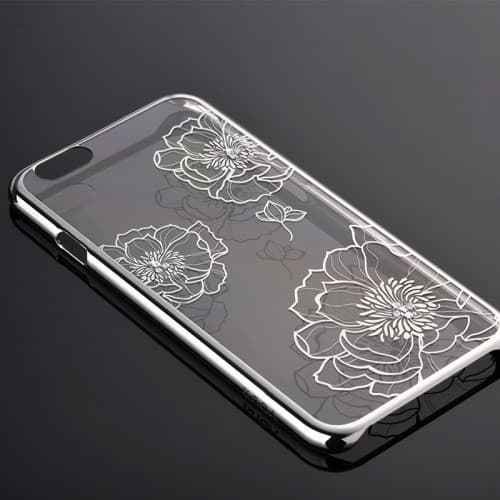 Vouni-kuori iPhone 6 / 6S - hopeakoristeilla Silver