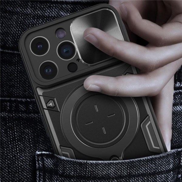 iPhone 15 Pro Max Mobilskal Magsafe Ringhållare Slide Kamera - S