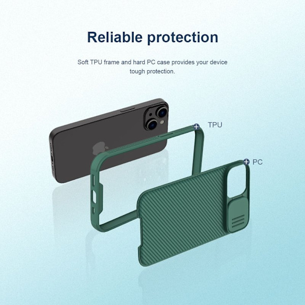 NILLKIN CamShield Pro Mobilskal till iPhone 14/13 Skydd Blå