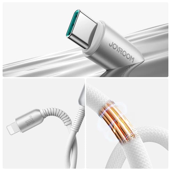 Joyroom S-A51 30W Lightning - USB-C Kabel 1.2m - Ljusgrå Grå